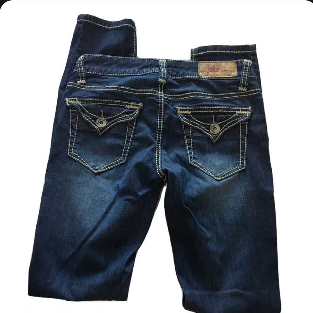 Jake Jeans Bella Flap Pocket Straight Leg Women /Juniors Jeans  #J231045 Size 3
